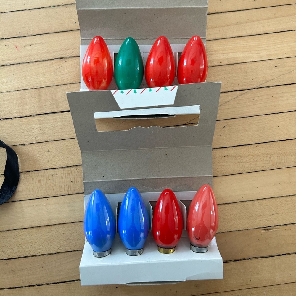 Vintage Christmas Light Bulbs Set